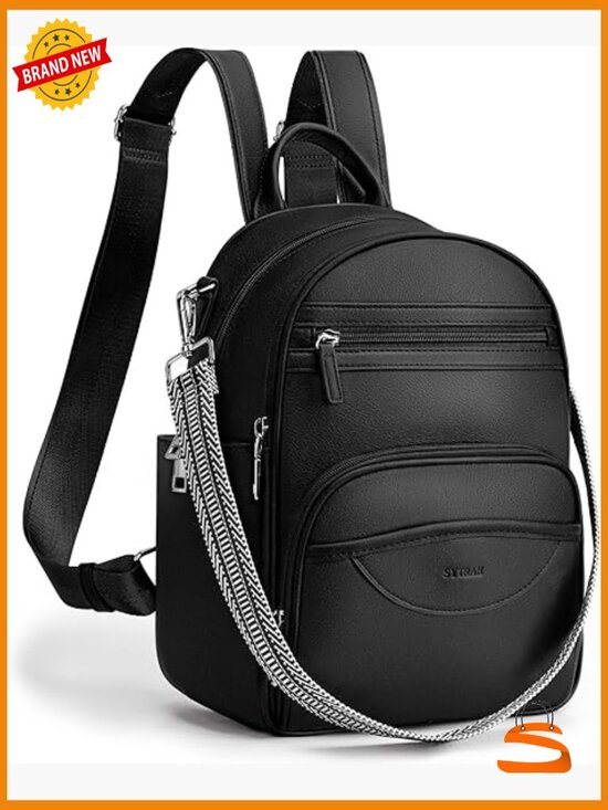 Mini Backpack Purse Vegan Leather with RFID Blocking Convertible Shoulder main image 5